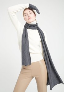 UNI 1 - Charcoal gray cashmere scarf