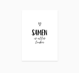 A6 Ansichtkaart || Samen