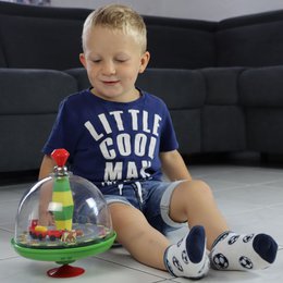 Peonza Farm Panorama para niños, con sonido y elementos móviles, Ø 19 cm