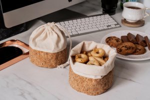 Kurk broodzak - fruitmand XS