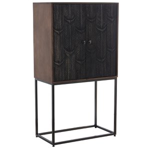 ARMARIO 2-P MADERA MANGO NATURAL C/PATAS METALL 76X43X137CM, ALT. PATAS:62CM LL49152