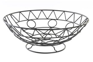 FRUTERO METALL 28X28X10 GEOMETRICO NEGRO PC194483