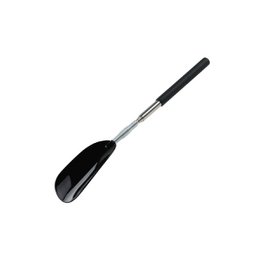  Telescopic shoe horn in gray or black color, made by Fackelmann Tecno, with an adjustable length from 26.5 to 66.4 cm. This shoe horn is designed to help with putting on and taking off shoes easily.