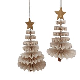 Juletræ dansende ornament bl/hv/nat sæt/2 900-013