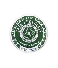 Dark chocolate disc with guajillo chili, organic and fair trade.