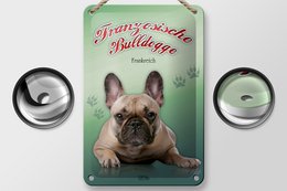 Tin Sign Dog 12x18cm French Bulldog Decoration