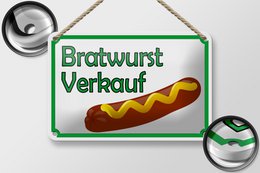 Tin sign notice 18x12cm Bratwurst sale restaurant decoration