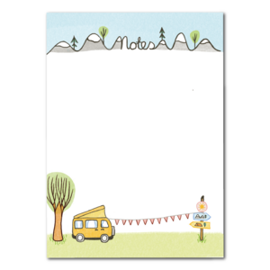 Notizblock Camping A6