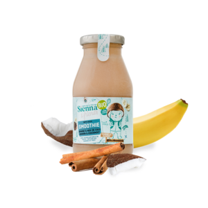 ORGANIC SMOOTHIE WITH BANANA, COCONUT and CINNAMON X6 - NO ADDED SUGAR - NO LACTOSE - FROM 24M - 200ML