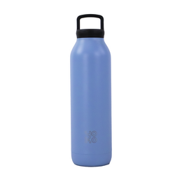 500 ML insulated bottle with blue infuser for fitness equipment. Durable stainless steel construction, double-walled design for temperature retention, and a removable infuser for adding fruits or herbs.