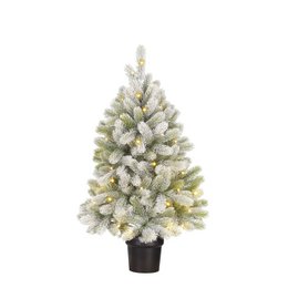  Tall, green artificial Christmas tree with snowy white tips, perfect for holiday decor.