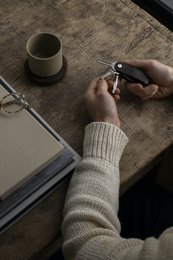 Nøgleorganisator i læder (forskellige farver)