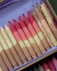 Spitzkerzen – Herbstfarben mischen