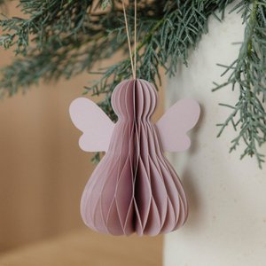 Papieren hanger engel - rosé