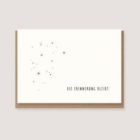 Folding card with envelope - "Starry sky - the memory remains"