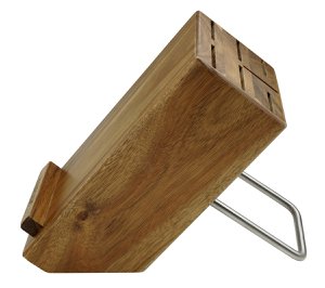 Blok voor 7 messen met houder voor Nirosta tabletten