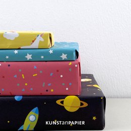 Papier cadeau fusée Justus