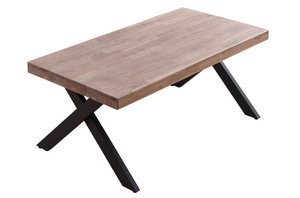 LIFTABLE COFFEE TABLE XENA STRAIGHT OAK HONEY / BLACK TOP. OK1070 (8472)