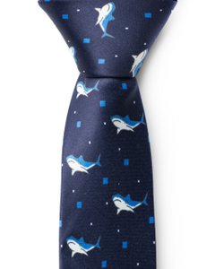 Sharks Dark Blue Tie | Recycled Polyester GRS