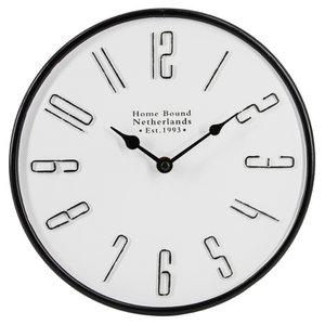 Staande klok metaal wit