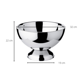 EDZARD champagnekøler flaskekøler vinkøler Cadiz, rustfrit stål højpoleret, dobbeltvægget, ø 32 cm