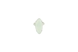 Starlight justerbar ring | Sølv Milky Aqua