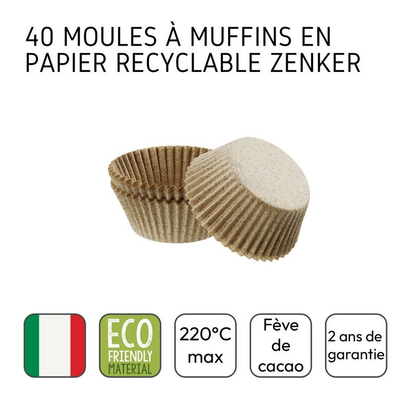 Set mit 40 Muffinförmchen aus Papier 7 cm Zenker Smart Pastry