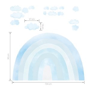 Regenbogenblau - Wandtattoo