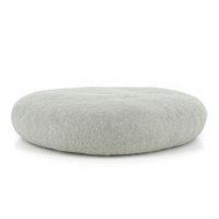 Sitzkissen Rund GRAU aus FILZ, 100% Naturmaterial, 38 cm RUND viele Farben Pastel, Filz mit Woll-Füllung, Fair Trade & Handarbeit aus Nepal