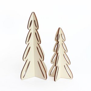 Kerstbomen van hout - Two