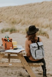 vegansk taske | lærred - skygrå