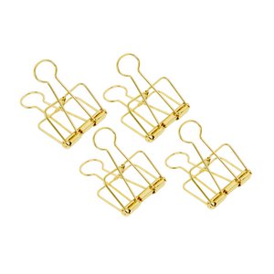 XL Fold Back Clips Set, Gold, 4 Stück