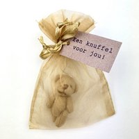 Beer in zakje knuffel voor jou!