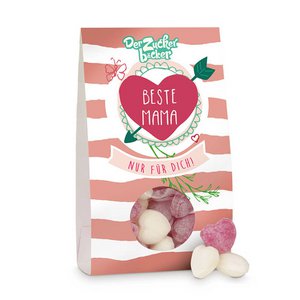 Snack portion of Best Mama Candy Hearts Cherry Ice Sugar