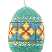 Hand-painted Easter Egg (green)