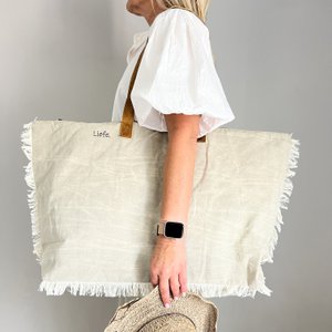 BohoBag (vintage light canvas) beachbag NEW BATCH