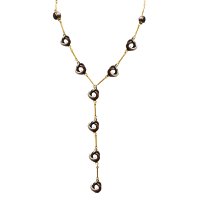 Y-vormige ketting met emaille knopen