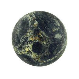 Kambaba jasper pendant with natural green and black colors, featuring a unique swirling pattern. Suitable for jewelry or decorative purposes.