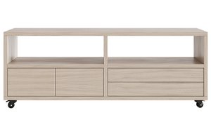 Nordic tv meubel met wielen 2 deuren 2 lades Sendai