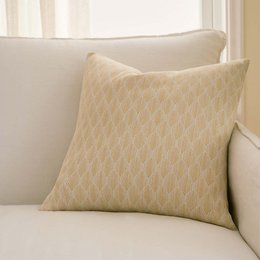 Cushion cover in a soft yellow color with a diamond pattern design. Made of high-quality materials for a comfortable and stylish addition to any living space.