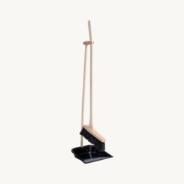 Set of 6 sturdy brooms with wooden handles and bristles for sweeping floors and surfaces.