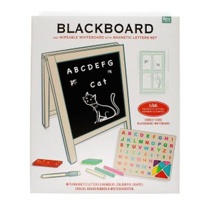 Tabletop Blackboard und Whiteboard -Staffelei Set