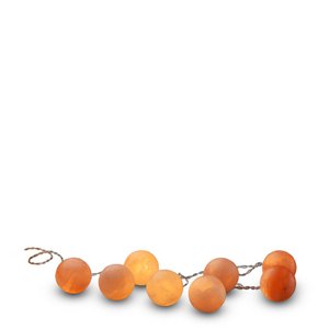 Himalaya Salt Dreams, Salt Chunks Lichterkette mit Batterie, Glühbirne, 8 Stück, 44554, Orange