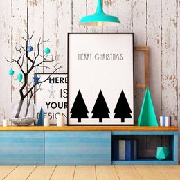 Weihnachtsweihnachtsbäume - Weihnachtsplakat - Textplakat - Schwarzweissplakat