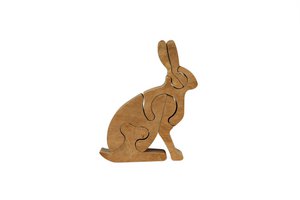 Holzpuzzle Hase