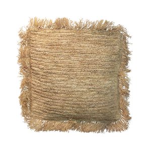 De Raffia Kussenhoes Vierkant - Naturel - 60x60