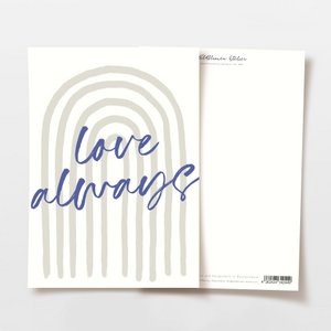 Postkarte Regenbogen, love always, FSC Papier
