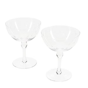 Geätzte Stern -Coupé -Cocktailgläser 200 ml (Set von 2) - klar