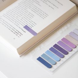 Mystiek Paars | Ordinate pakket van 200 plakstrips zelfklevende markeerfilm | Beschrijfbare tabbladen met plaknotities | 10 kleuren zelfklevende markers | Plaknotities l Indextabbladen | Paginamarkering voor paginamarkering