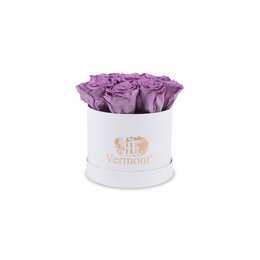 Flores Preservadas Caja Rosa Blanca